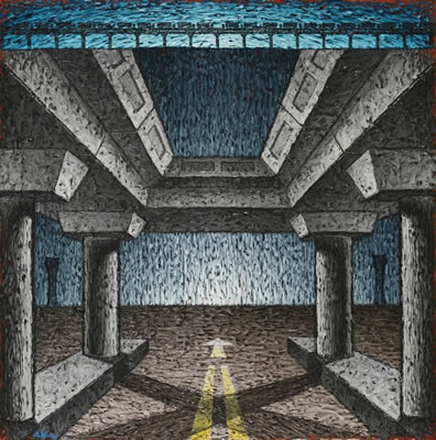 Sample artwork by Hsien-Ming Lu (Born 1959), known for paintings; metropolis, overpass - View similar artists and auction records
