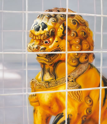Lion in the Cage by Hai Zhu - Auction record, sale price, and art valuation. Compare with similar artists and explore comparable artworks.