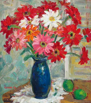 Red Sunflowers by Chang-Ta Chien - Auction record, sale price, and art valuation. Compare with similar artists and explore comparable artworks.