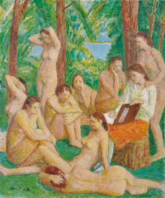 Nude by the lake by Shih Chiao Li - Auction record, sale price, and art valuation. Compare with similar artists and explore comparable artworks.
