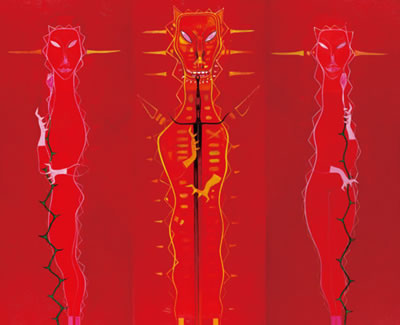 Sample artwork by Ming-Che Huang (Born 1948), known for abstract figurative painting and metal sculpture - View similar artists and auction records
