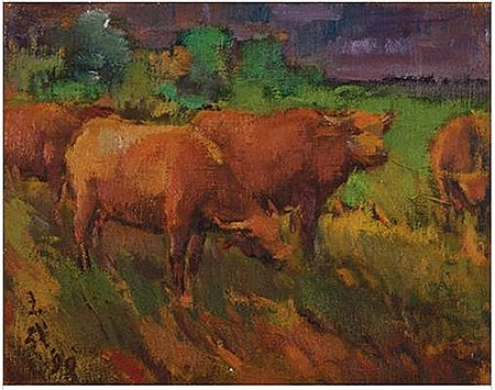 Water Buffalo 1999 by Yu Cheng Huang - Auction record, sale price, and art valuation. Compare with similar artists and explore comparable artworks.