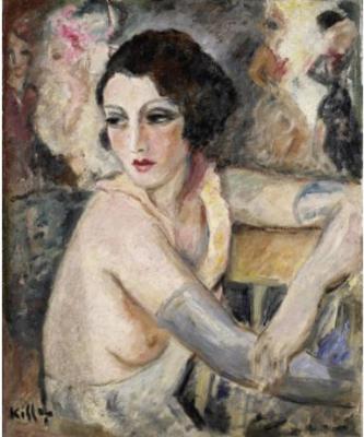 "Danseuse de revue au sein dénudé"