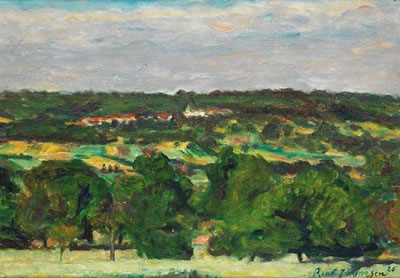 Côteaux à Morainvilliers by René Thomsen - Auction record, sale price, and art valuation. Compare with similar artists and explore comparable artworks.