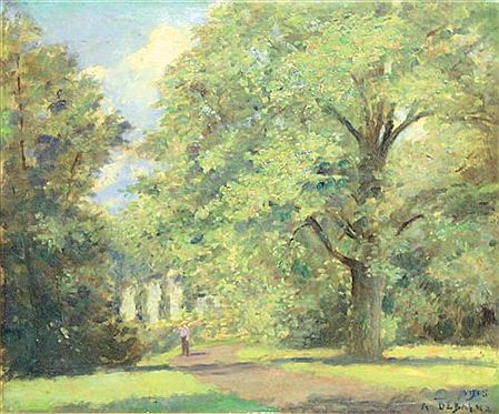 Jardinier dans un parc