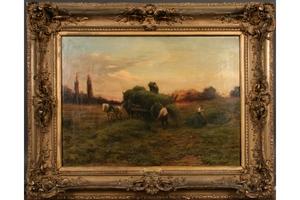 Rentree des Foins by Ernest Chateignon - Auction record, sale price, and art valuation. Compare with similar artists and explore comparable artworks.