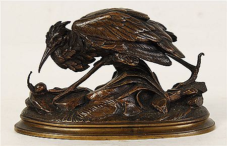 Heron and a snail by Louis Emile Cana - Auction record, sale price, and art valuation. Compare with similar artists and explore comparable artworks.