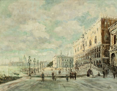"Venedig. Riva mit Dogenpalast"