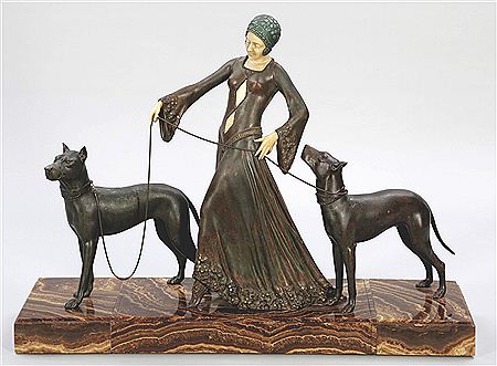 Frau mit zwei Hunden (Les Gardiens) by Georges Gori - Auction record, sale price, and art valuation. Compare with similar artists and explore comparable artworks.