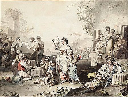 Personengruppen in römischen Traversen by Johann Heinrich Ramberg - Auction record, sale price, and art valuation. Compare with similar artists and explore comparable artworks.