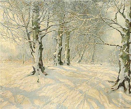 Verschneiter Waldweg by Rudolf Hermanns - Auction record, sale price, and art valuation. Compare with similar artists and explore comparable artworks.