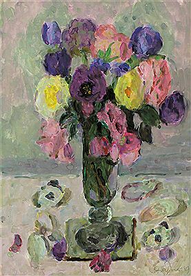Sample artwork by Ernst Strassner (1905 - 1991), known for still life and landscape painting - View similar artists and auction records
