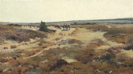 Landschaft mit Karren