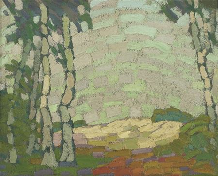 Feldlandschaft mit Bäumen