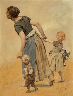 Mutter mit Kindern (zu: 'Sie Alle folgen dem Stern