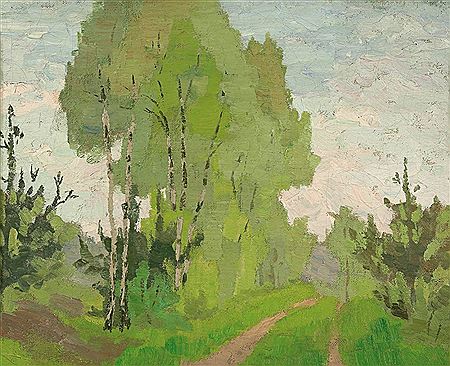 Landschaft mit Birken