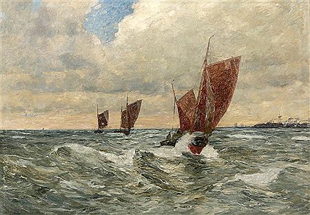 Boote an der Nordseeküste