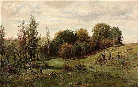 Landschaft mit Jäger
