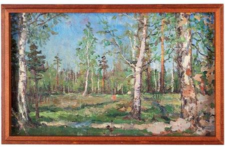 Summer landscape with birches 1960th by Boris Nikolaevich Bezikovich - Auction record, sale price, and art valuation. Compare with similar artists and explore comparable artworks.