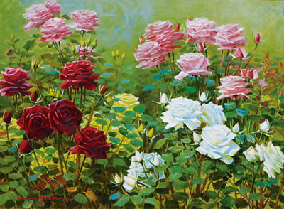 Roses by InSoong Kim - Auction record, sale price, and art valuation. Compare with similar artists and explore comparable artworks.