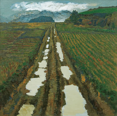 The Road After Rain In The Dawn