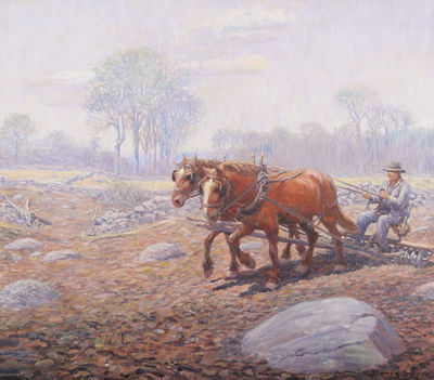 Sample artwork by Henry Jarvis Peck (1880 - 1964), known for illustration genre, rural scene and landscape painting - View similar artists and auction records