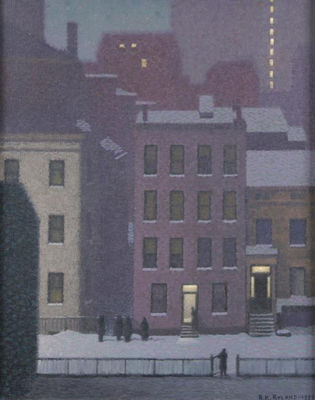 NIGHT SCENE WITH SNOW