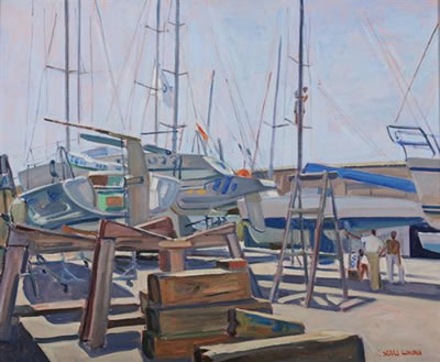 SAIL BOATS IN DRY DOCK