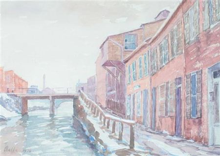 C&O CANAL, GEORGETOWN, WINTER, CIRCA 1935