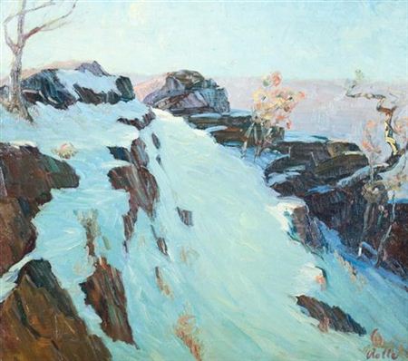 ROCKS AND SNOW (ROCK CREEK BRIDLE PATH, WASHINGTON, DC) by August Rolle - Auction record, sale price, and art valuation. Compare with similar artists and explore comparable artworks.
