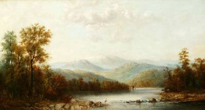 Landscape with Distant Mountains