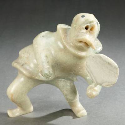 Sample artwork by Simon Hiqiniq (20th century), known for shaman figure-inuit sculpture - View similar artists and auction records