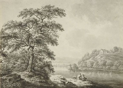 Riverscape with two People