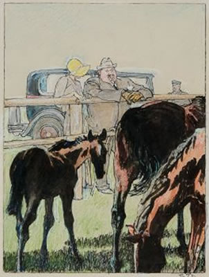 An der Pferde-Koppel.