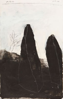 Landschaft mit Kaktus.