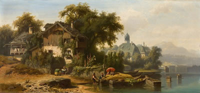 Sample artwork by Christian Friedrich Mali (1832 - 1906), known for painting, animal landscape - View similar artists and auction records