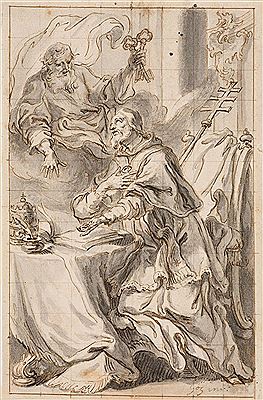 Petrus erscheint Papst Leo I. by Gottfried Bernhard Goetz - Auction record, sale price, and art valuation. Compare with similar artists and explore comparable artworks.
