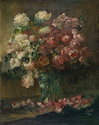 "Colorful bouquet of roses." 1940