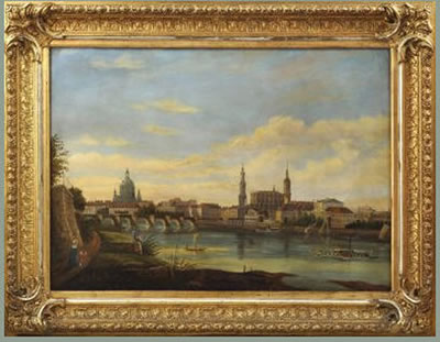 Ansicht von Dresden: Blick vom Neustädter Ufer aus auf die Altstadt. by Franz Wilhelm Leuteritz - Auction record, sale price, and art valuation. Compare with similar artists and explore comparable artworks.