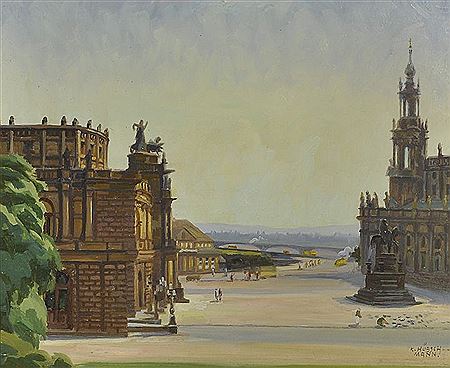 Ansicht vom Theaterplatz Dresden by Karl Hubschmann - Auction record, sale price, and art valuation. Compare with similar artists and explore comparable artworks.