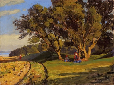 Society, relaxing under the tree