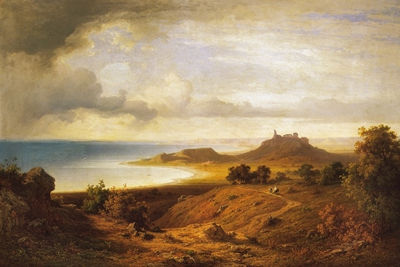 View to Szigliget on the bank of lake Balaton
