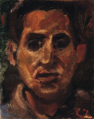 Portrait of Bela Czobel: Self-portrait