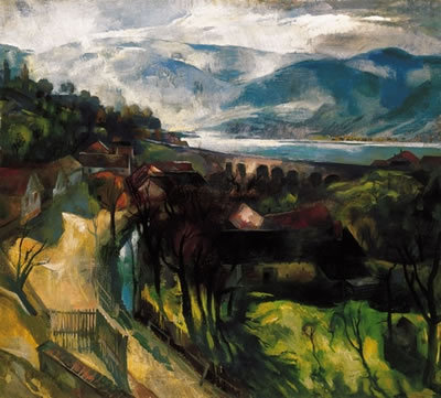 Sample artwork by Istvan Szonyi (1894 - 1960), known for expressionist portrait, landscape, and figure painting - View similar artists and auction records
