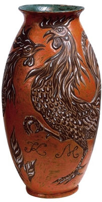 Vase with Cockerels