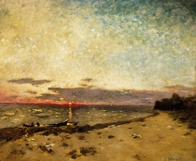 Sunset by the Lake Balaton