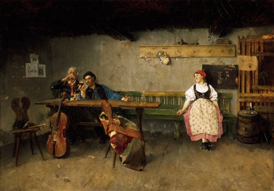 Pub Scene (Pledge) by Simon Hollosy - Auction record, sale price, and art valuation. Compare with similar artists and explore comparable artworks.