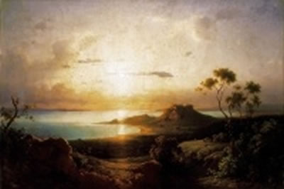 Sunset by the Castle of Szigliget