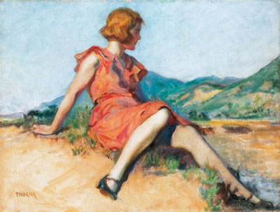 Model in Nagybánya Landscape