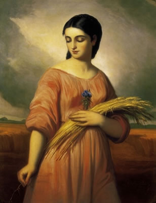 Young Girl with Wheat-Ear
